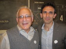 Larry Kardish with Michelangelo Frammartino celebrating the 2013 Tribeca Film Festival World Premiere of Alberi at MoMA PS1